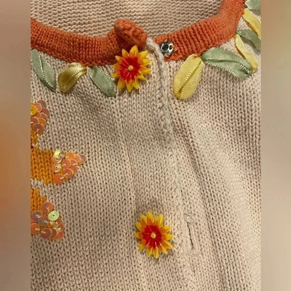 💥HOST PICK💥 Storybook Knits Size 2X Floral Design  Button Up Sweater Cardigan - Picture 6 of 11